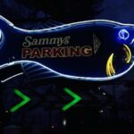 Sammy's parking neon sign at night